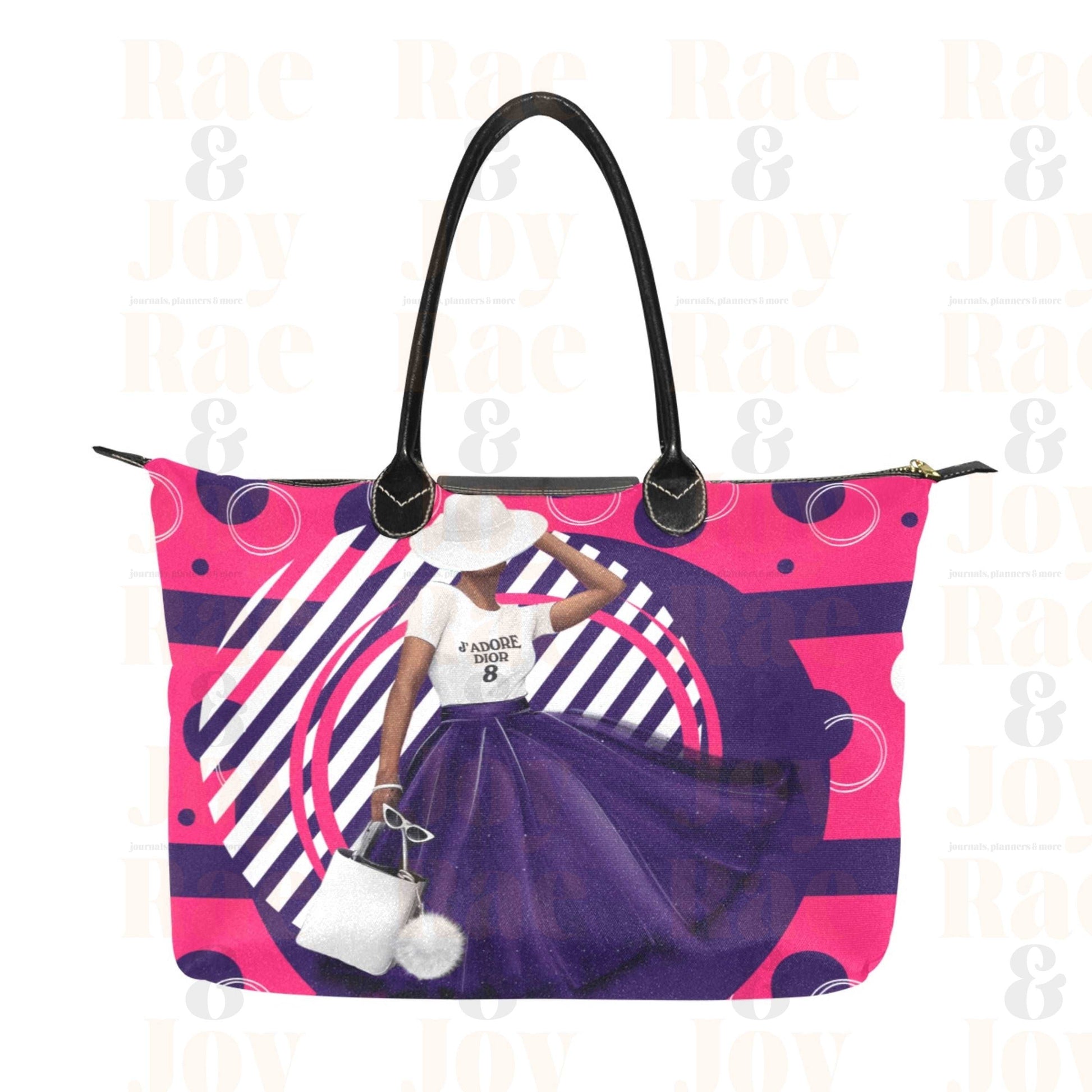 Tote Bag Lightweight Pink Purple (Im A Whole Vibe Collection) Bags