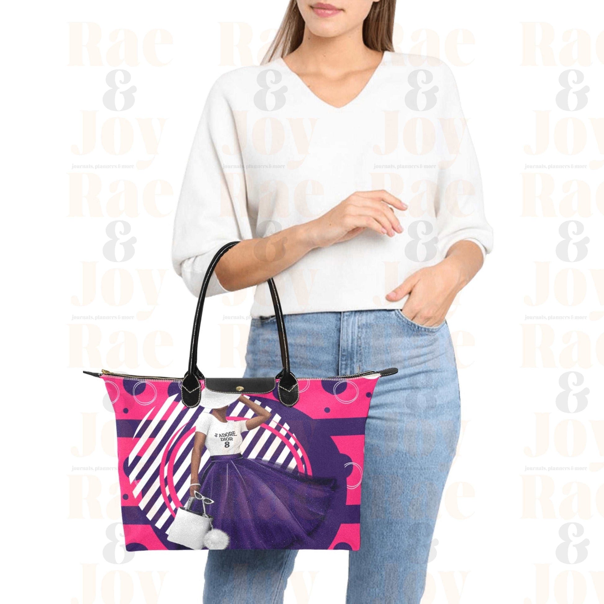 Tote Bag Lightweight Pink Purple (Im A Whole Vibe Collection) Bags