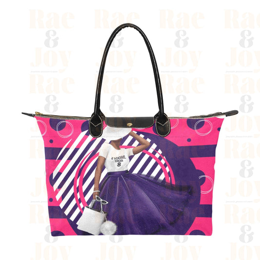 Tote Bag Lightweight Pink Purple (Im A Whole Vibe Collection) One Size / Doll 1 Standard (4-6 Weeks)