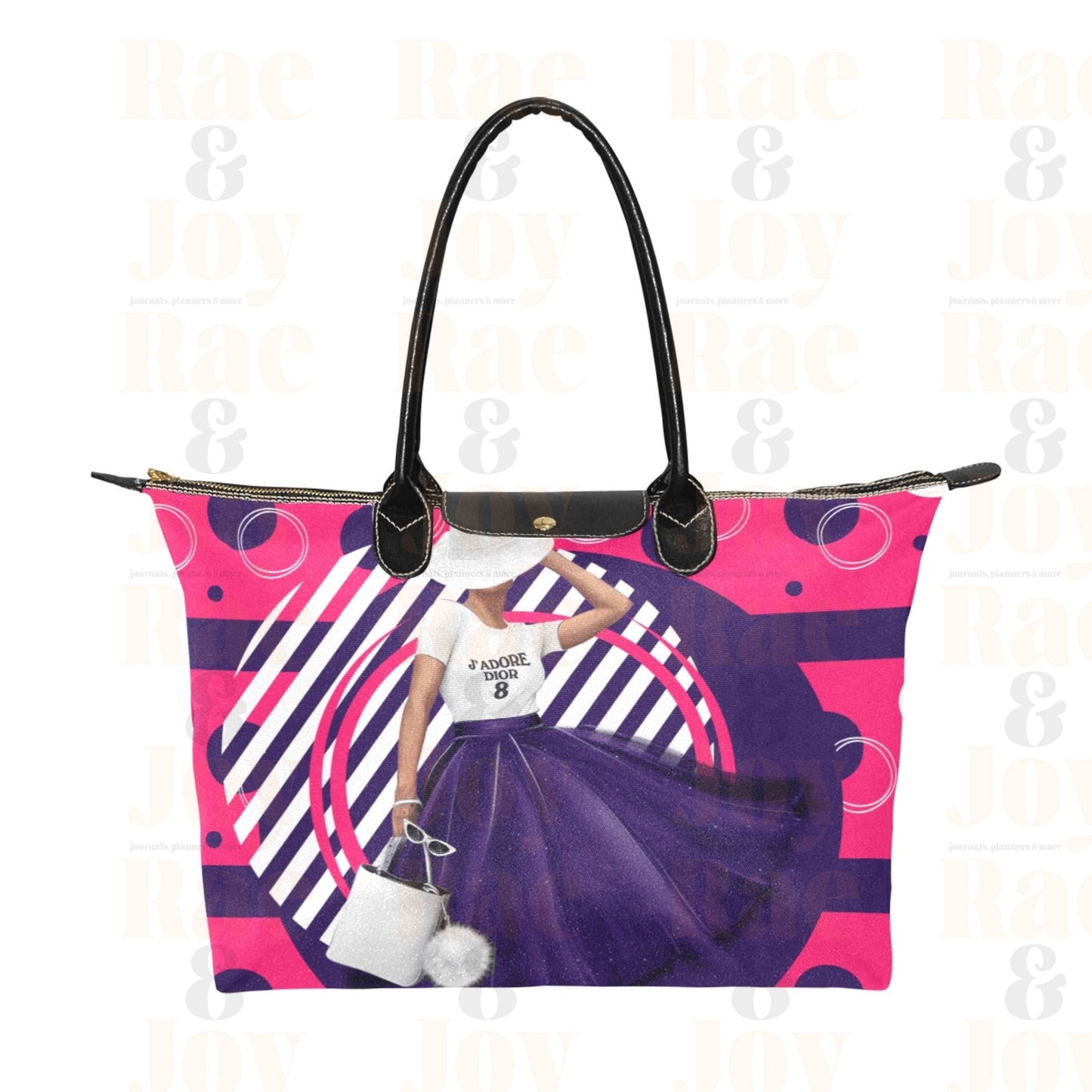 Tote Bag Lightweight Pink Purple (Im A Whole Vibe Collection) One Size / Doll 2 Standard (4-6 Weeks)