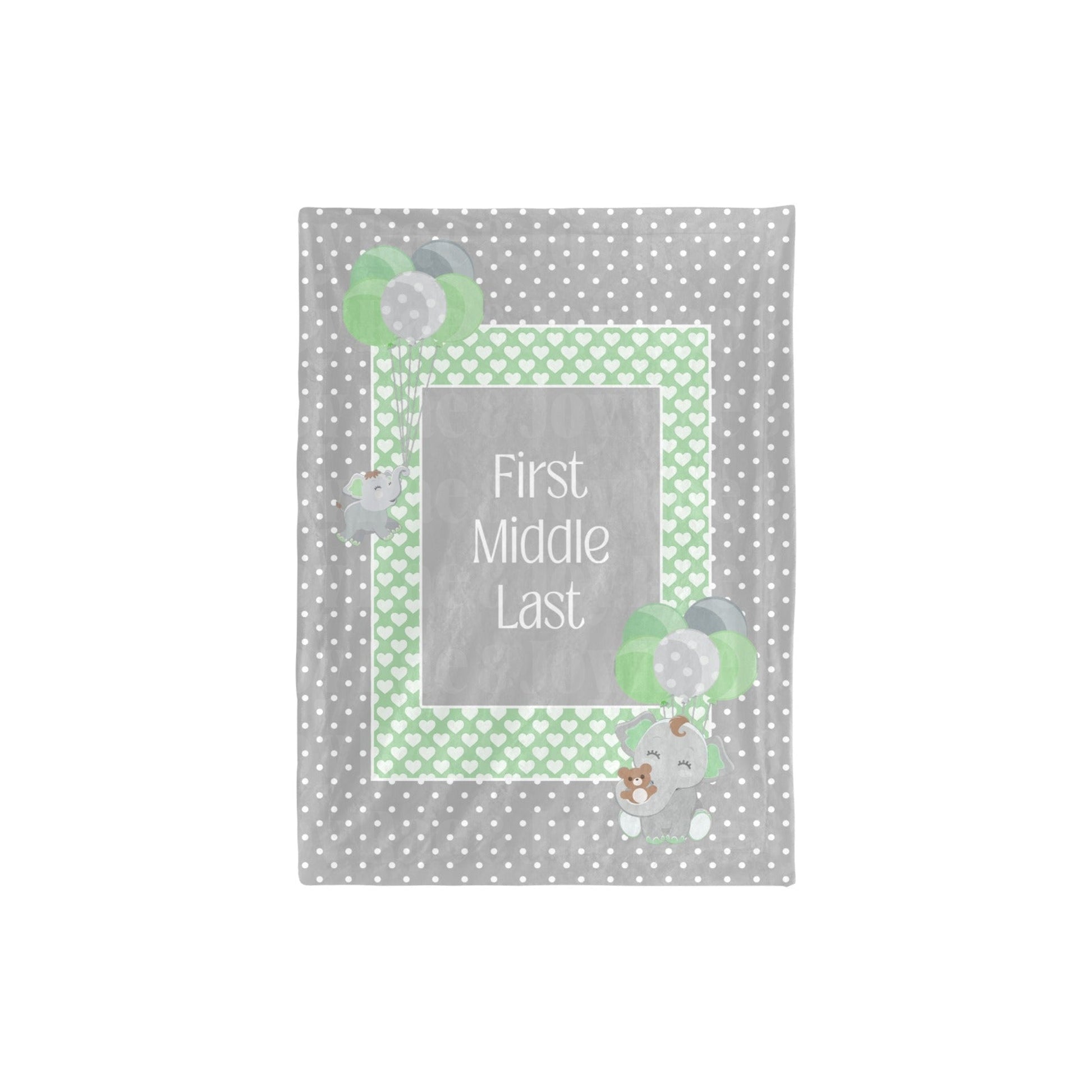 Oh Baby! Personalized Minky Blanket Green Baby & Toddler