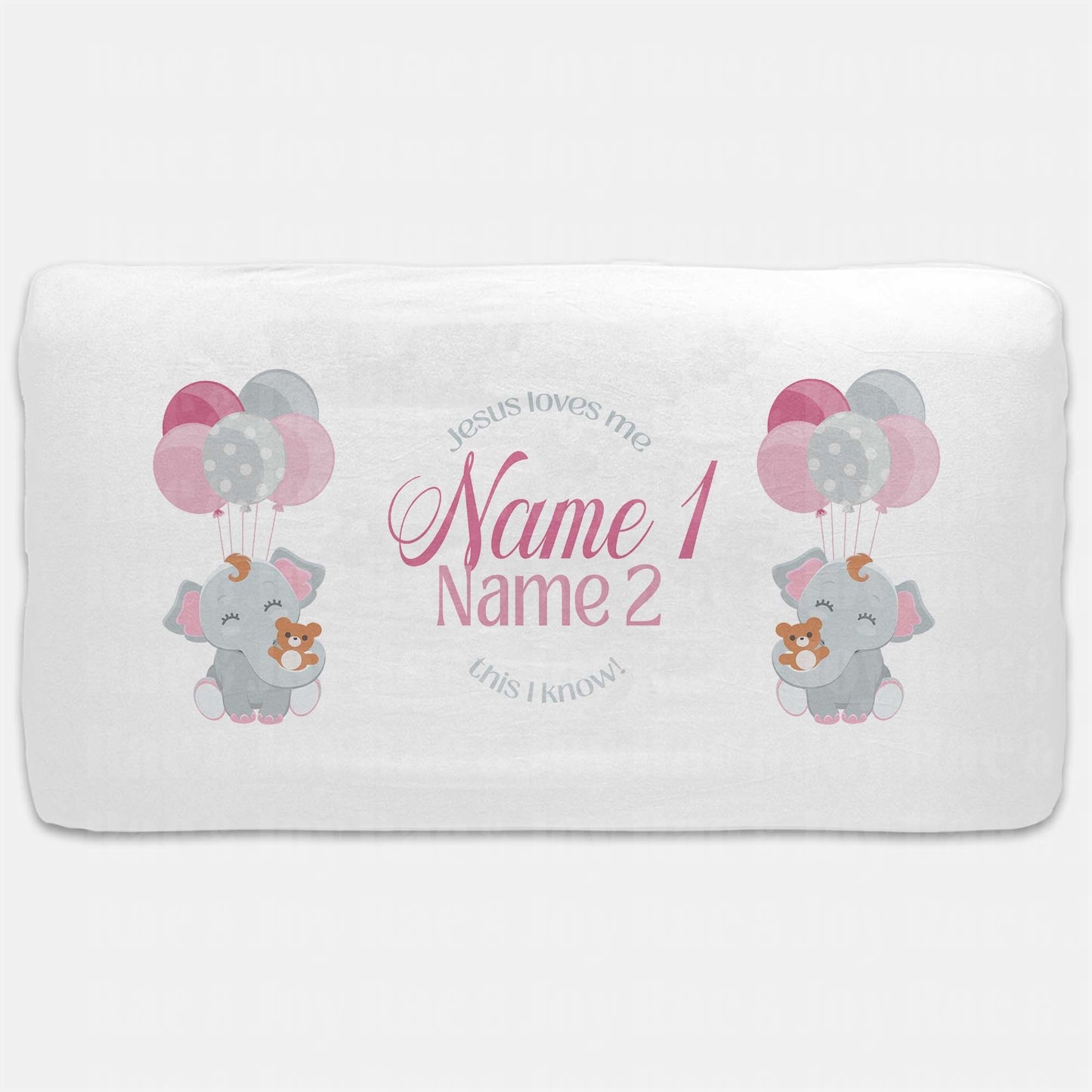 Personalized Fitted Baby Sheet (Oh Baby! Collection) Pink & Toddler