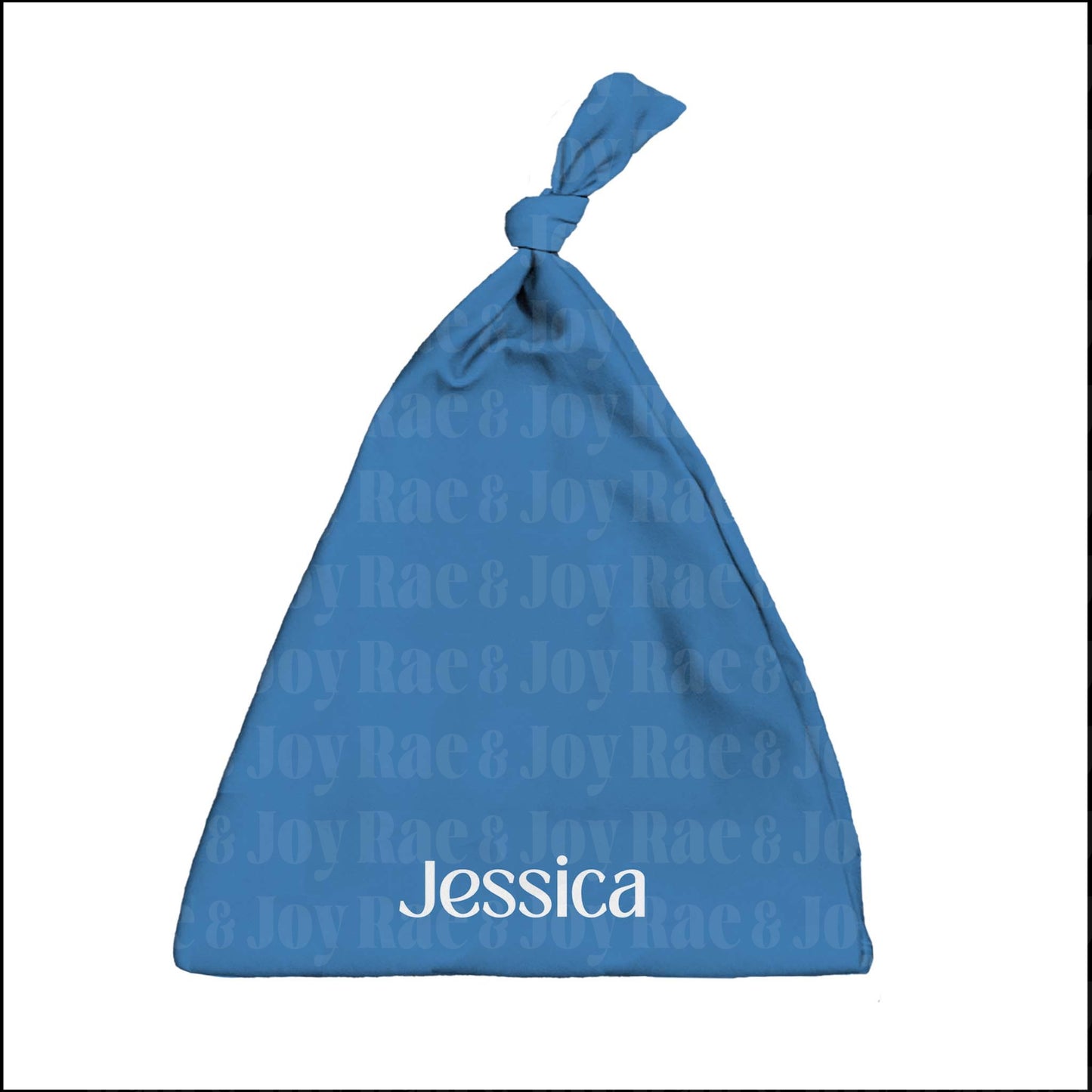 Personalized Knotted Baby Beanie (Oh Baby! Collection) Blue Accessories