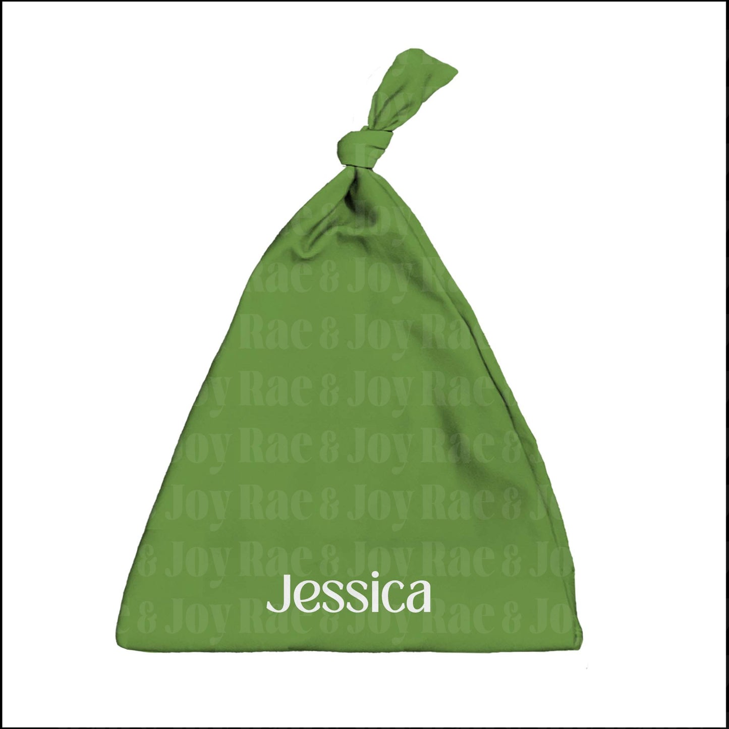 Personalized Knotted Baby Beanie (Oh Baby! Collection) Green Accessories