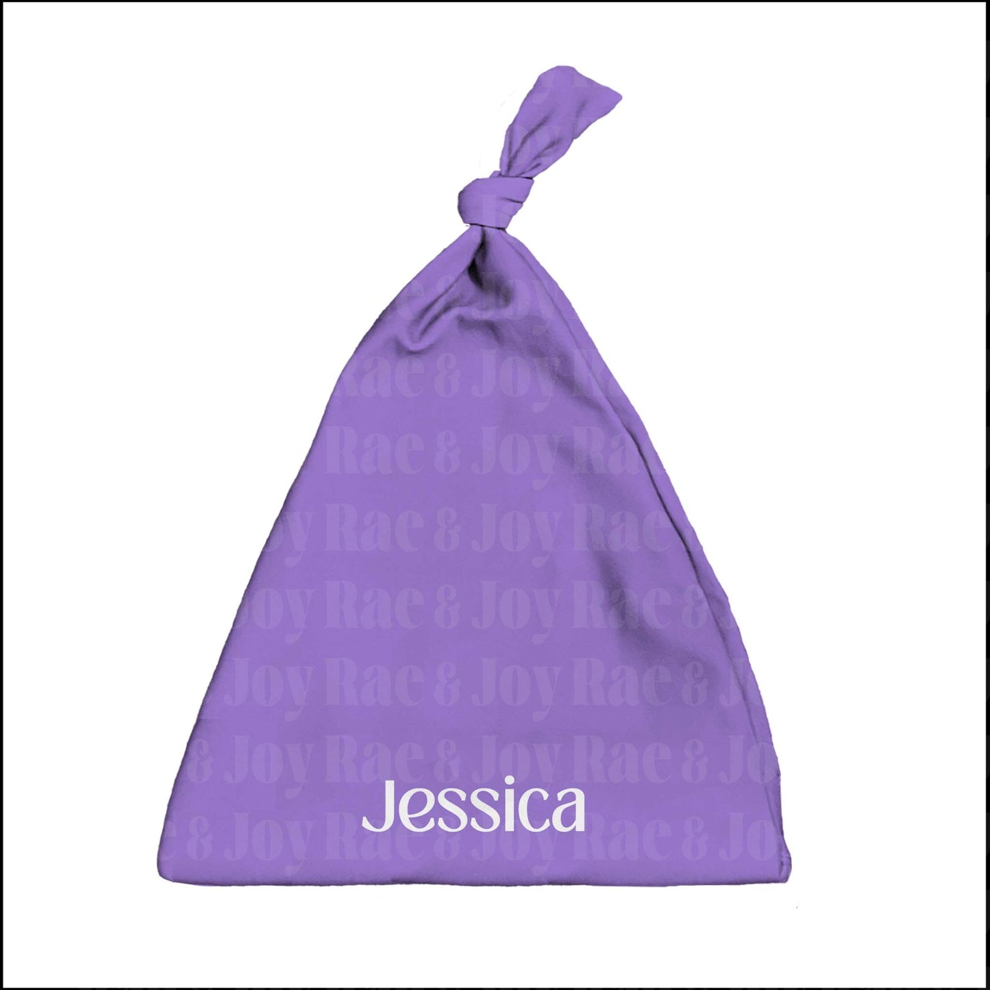 Personalized Knotted Baby Beanie (Oh Baby! Collection) Purple Accessories