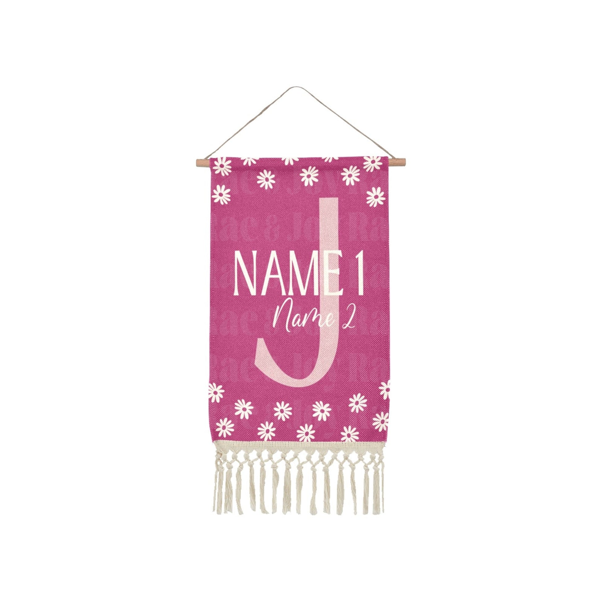 Personalized Monogram Name Wall Hanging One Size / Berry Hanging